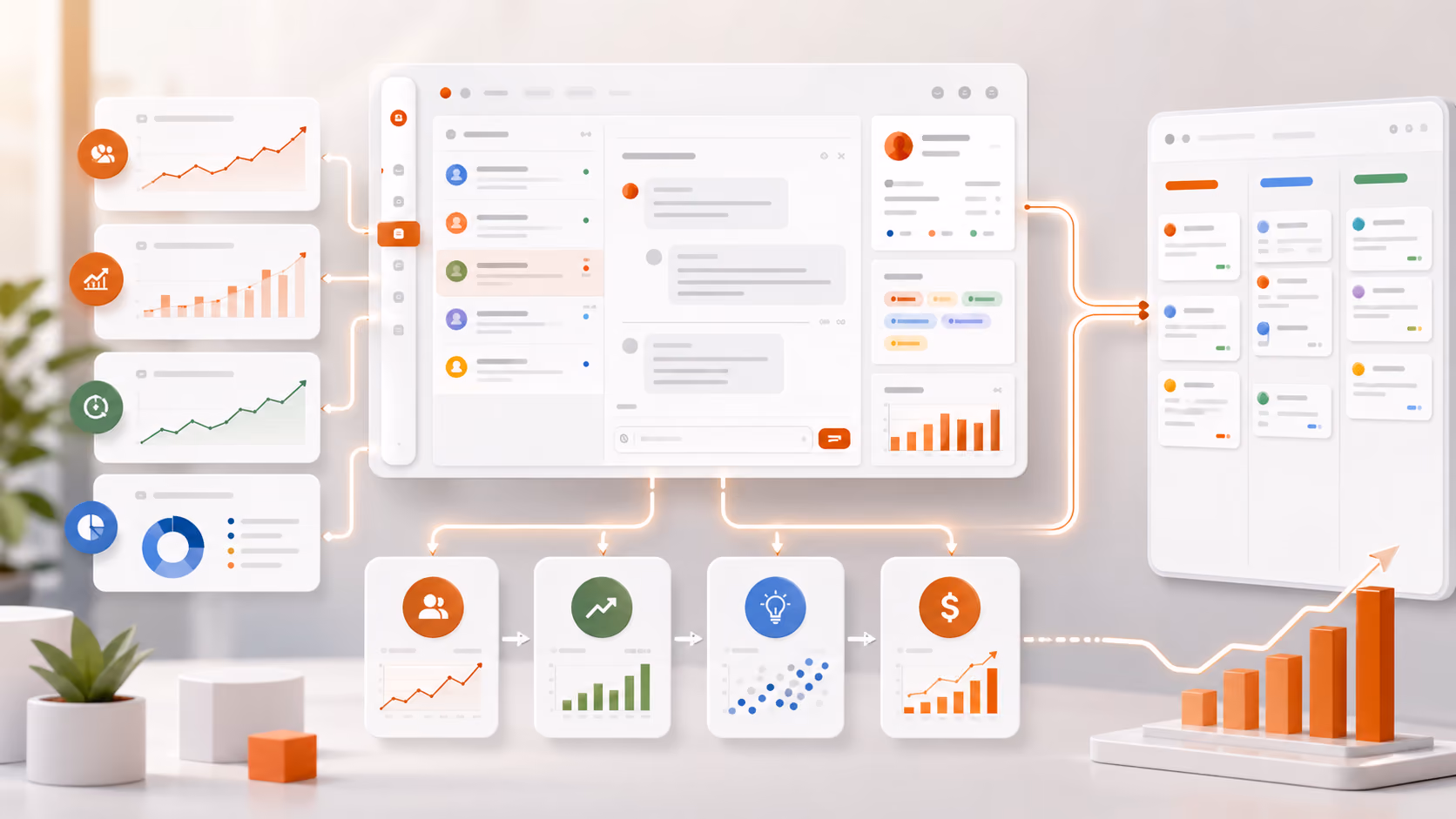Customer support product growth ROI dashboard connecting tickets to retention and revenue signals